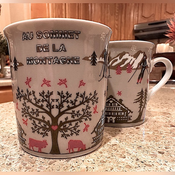 Mugs “Au sommet de la montagne rouge” Dimatasse 2 Mini Mugs by Fox Trot - Picture 4 of 13